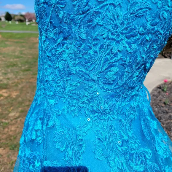 Ocean Blue Prom Dress - Picture 10 of 13